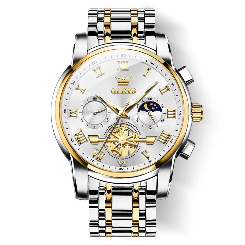 Luxusdesign Dodecagon Quartz Watch Neues multifunktionales Männer -Armbanduhr
