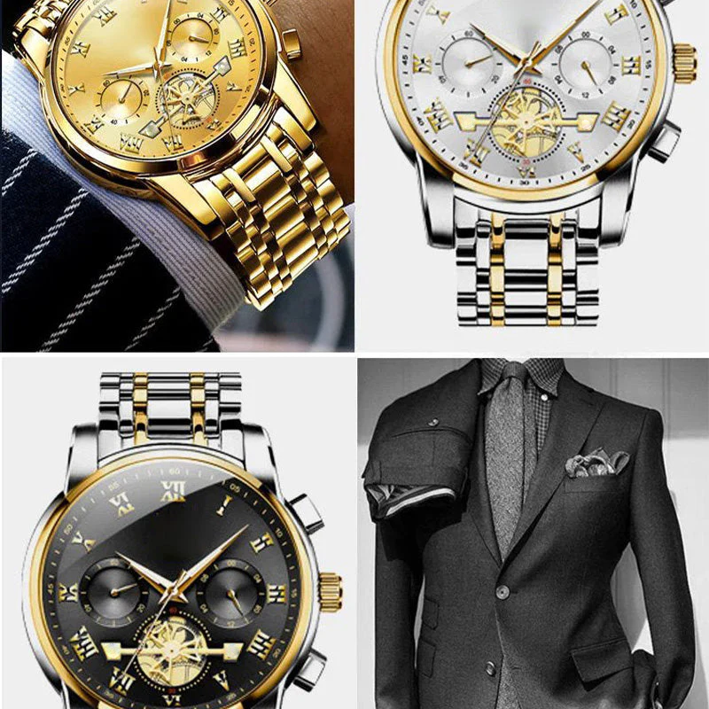 Luxusdesign Dodecagon Quartz Watch Neues multifunktionales Männer -Armbanduhr