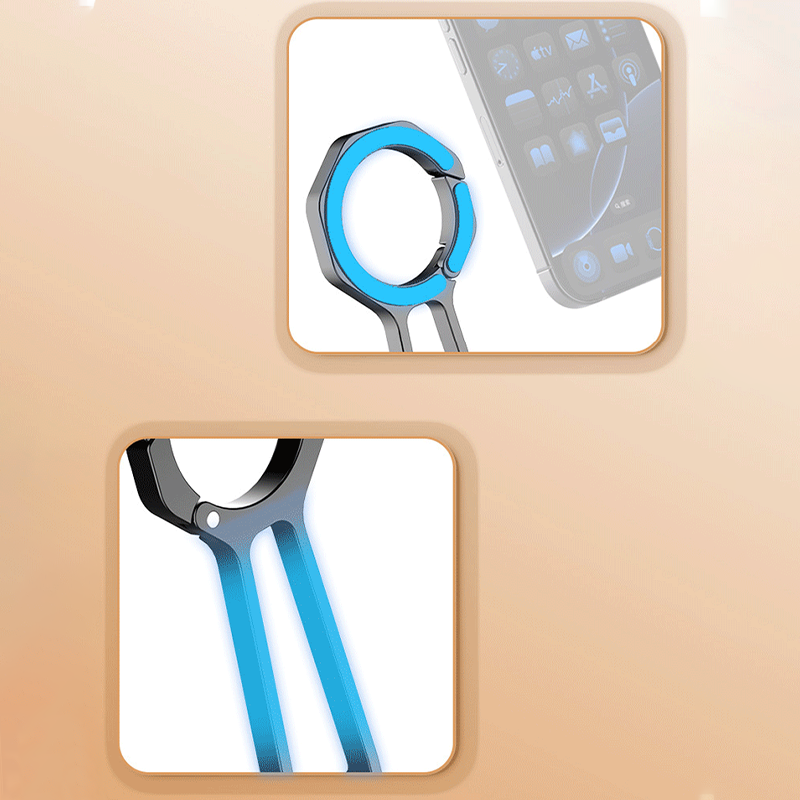 4 in 1 Portable Magnetic Mobile Phone Holder with Climbing Buckle Design