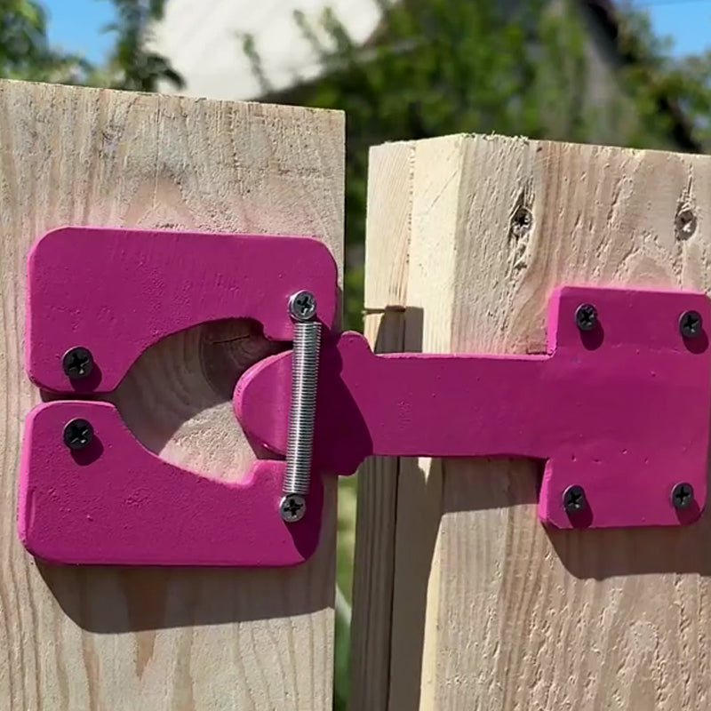 Heavy Duty Self-Locking Gate Latch for Wooden Fence with Fasteners