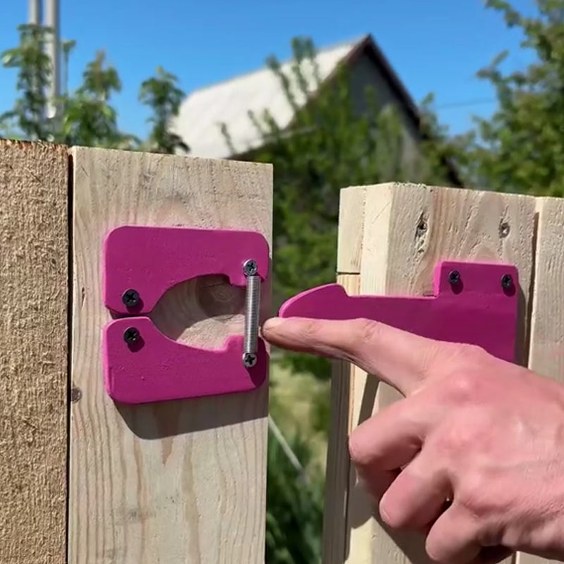 Heavy Duty Self-Locking Gate Latch for Wooden Fence with Fasteners