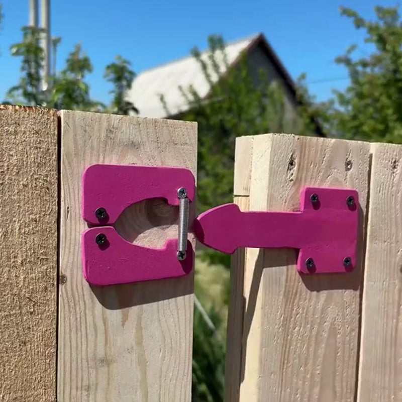 Heavy Duty Self-Locking Gate Latch for Wooden Fence with Fasteners