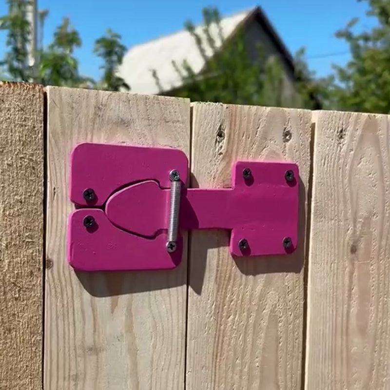 Heavy Duty Self-Locking Gate Latch for Wooden Fence with Fasteners