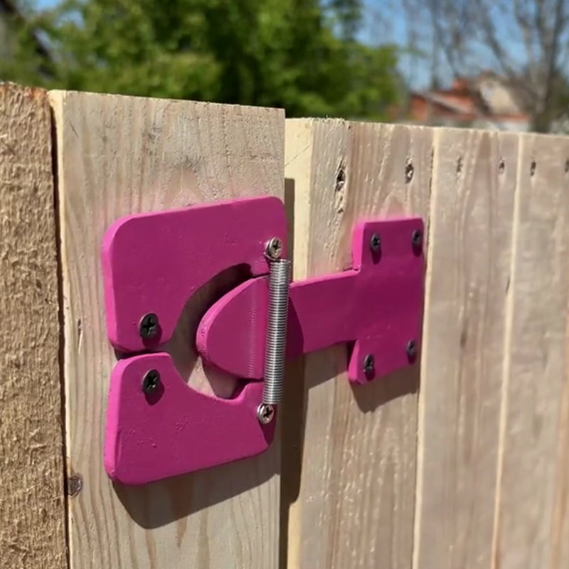 Heavy Duty Self-Locking Gate Latch for Wooden Fence with Fasteners