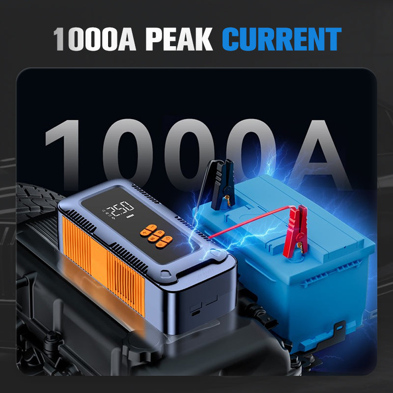 Portable Car Jump Starter with Air Compressor