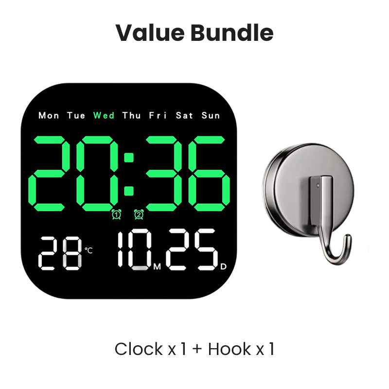 🥳2026 HOT SALE🥳💞50K+ SOLD!💥🕰️🛏️ 50% OFF! Home & Office Digital Clock – Gentle wake-up, no startling alarms! Adjustable brightness, quiet at night. Shows temperature too. A reliable companion for your daily routine. 🌙✨