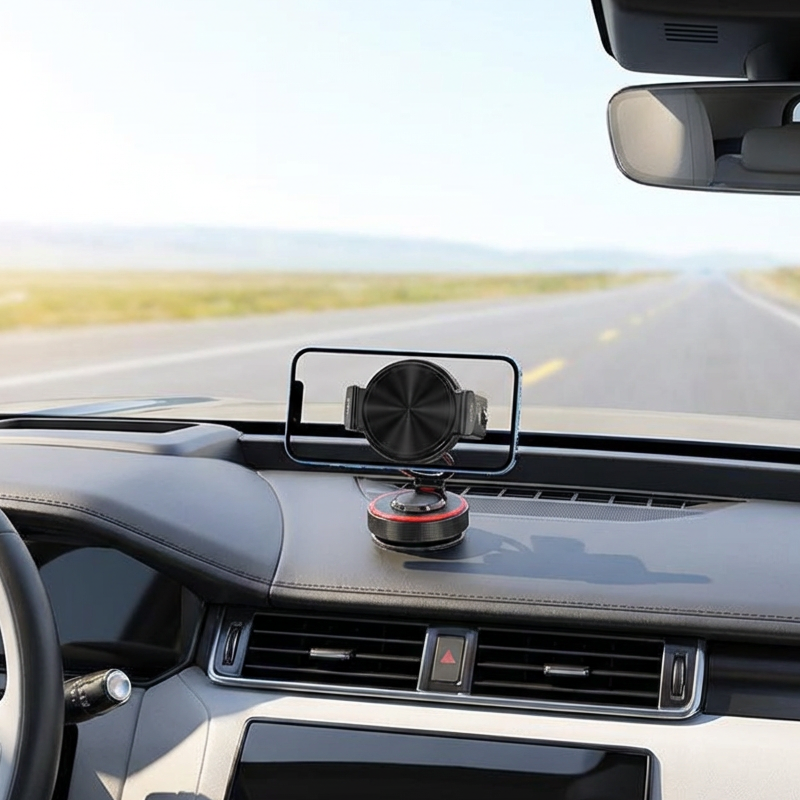 📱 Vacuum-Suction Magnetic Car Phone Holder