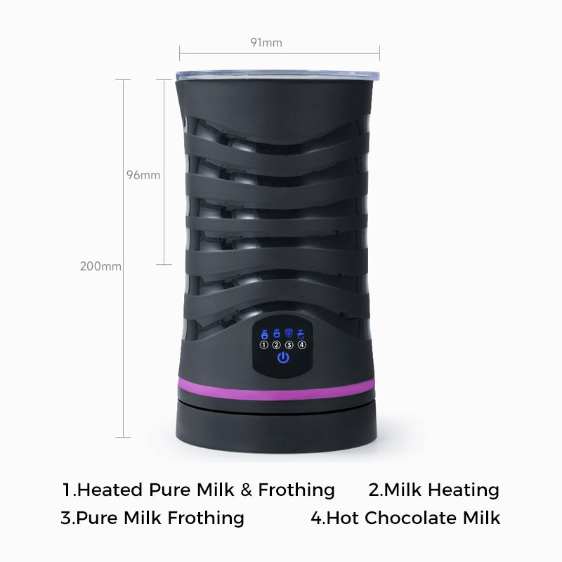 ☕ 4-in-1 Electric Milk Frother for Hot & Cold Drinks