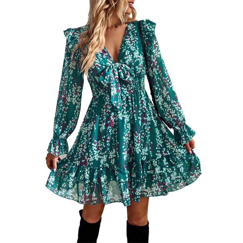 Spring Summer Sexy Printed Dress