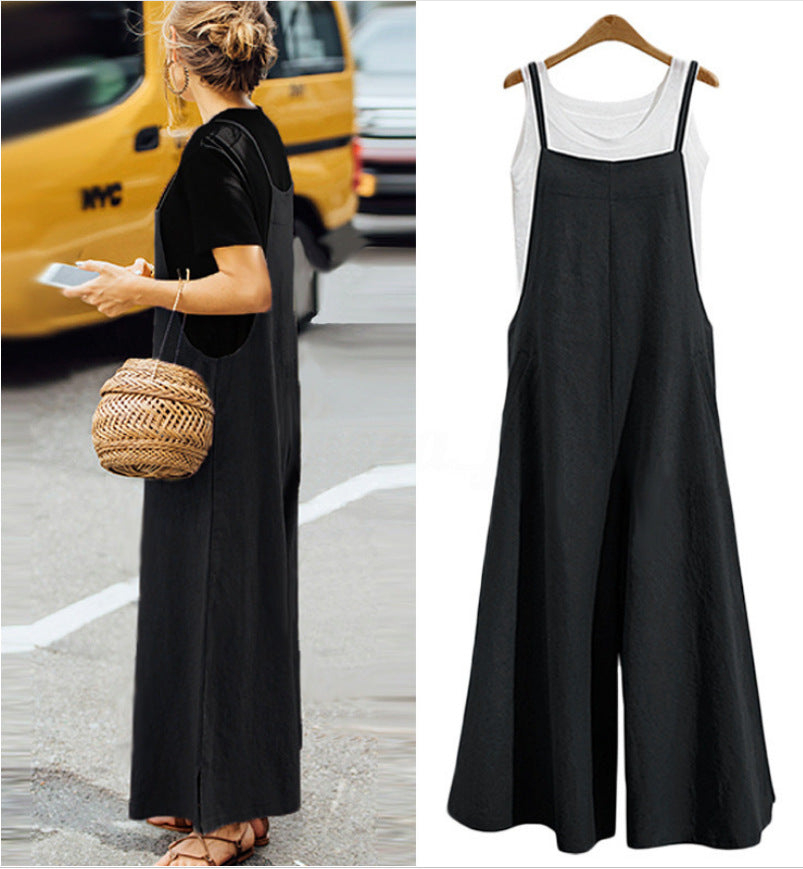 Women's Sleeveless Oversize Casual Jumpsuit