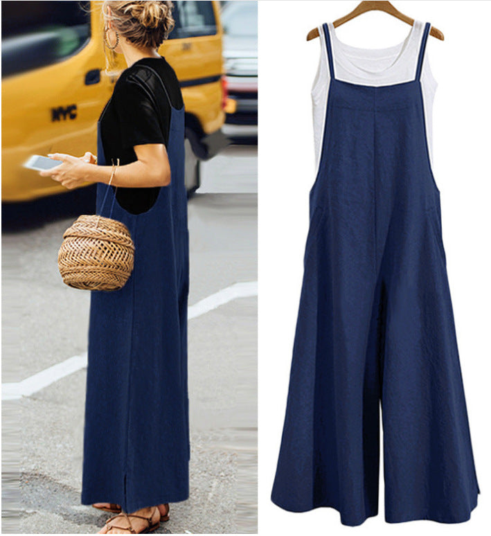 Women's Sleeveless Oversize Casual Jumpsuit