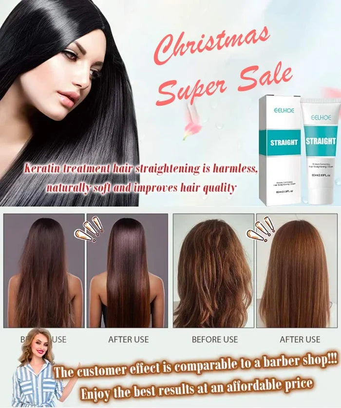 🔥Buy 2 get 1 free-Silk and Keratin Treatment Hair Straightening Cream