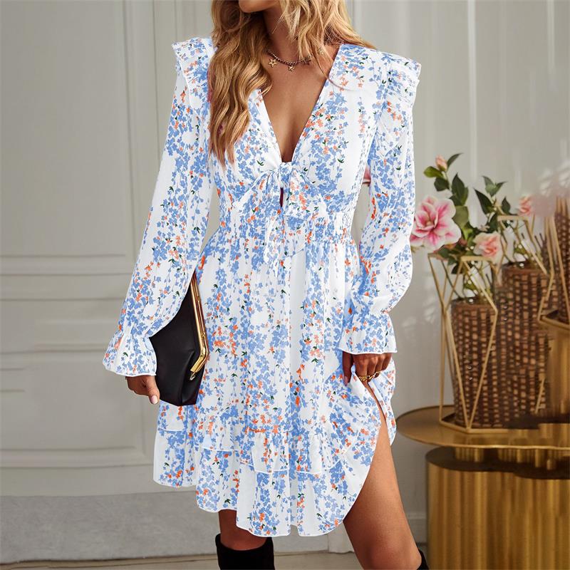 Spring Summer Sexy Printed Dress