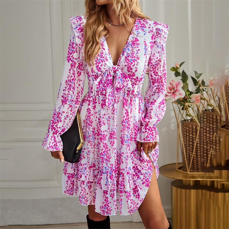 Spring Summer Sexy Printed Dress