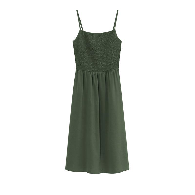 Solid Color Elegant Strap Dress