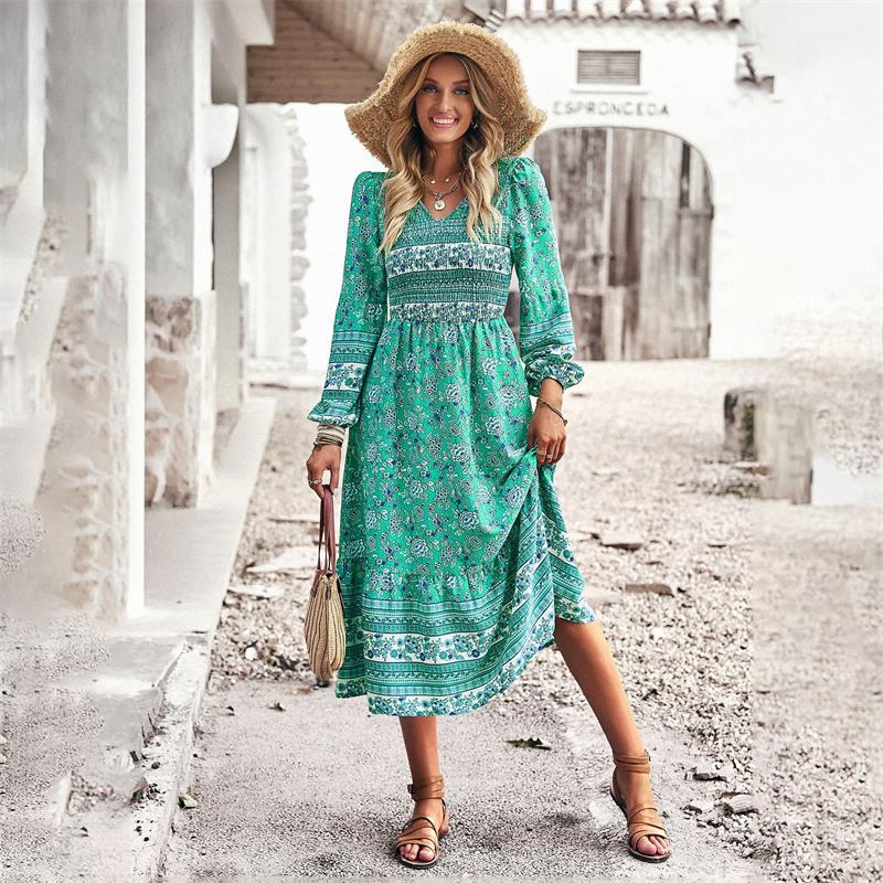 Casual Vacation Bohemian Dress
