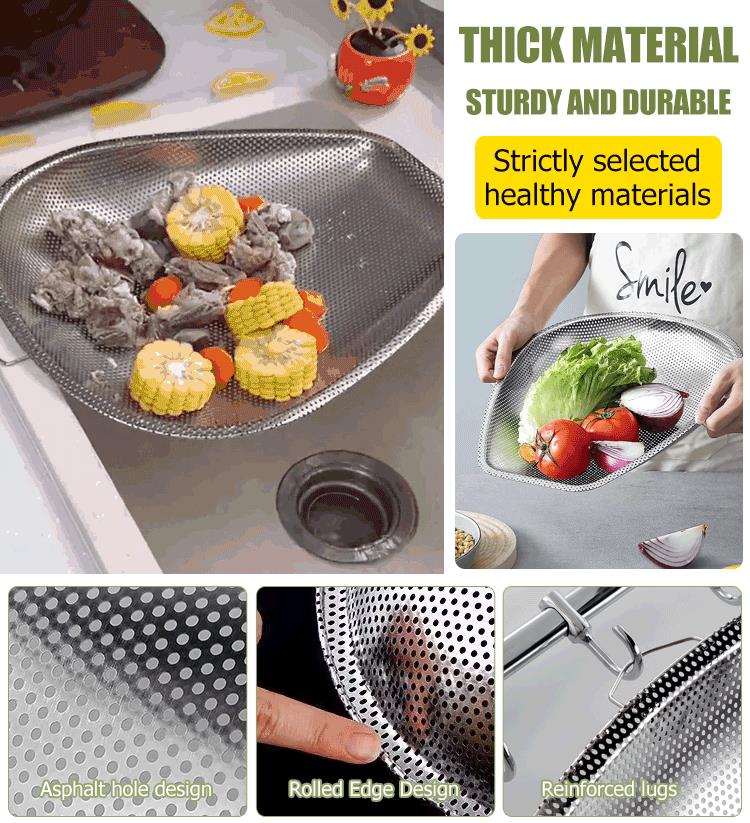 Buy 2 free 1-Stainless Steel Dense Hole Drain Dustpan