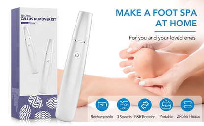 🥳2026 HOT SALE🥳💞50K+ SOLD!💥🎁✨ 50% OFF! Electric Feet Callus Remover – 360° roller, 3 speeds. Safe for dry & wet use. USB rechargeable, 100 mins runtime. Baby‑soft feet at home. 🦶💨