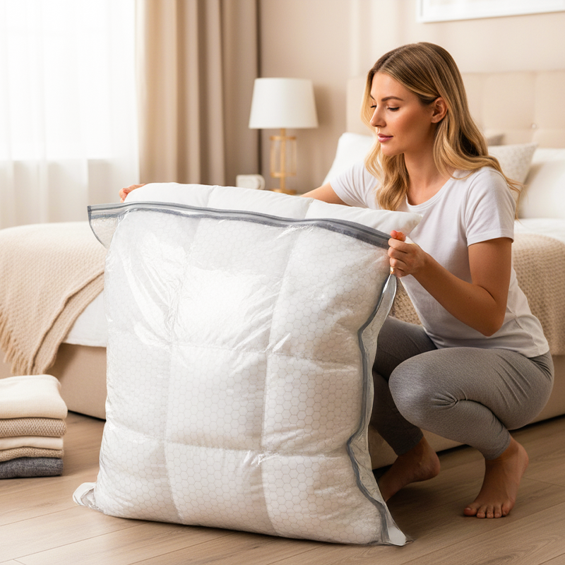 【2026 Upgraded】 Cordless Travel Vacuum Storage Bag Set – 15-Pack Compression Bags for Carry-On Suitcases – 140L/Min Powerful Air Removal – USB Rechargeable Handheld Pump with Built-In Battery – Space Saver for Clothes & Packing， waterproof, reusable