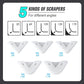 🛠️ 3-in-1 Silicone & Stainless Steel Caulk Scraper Tool