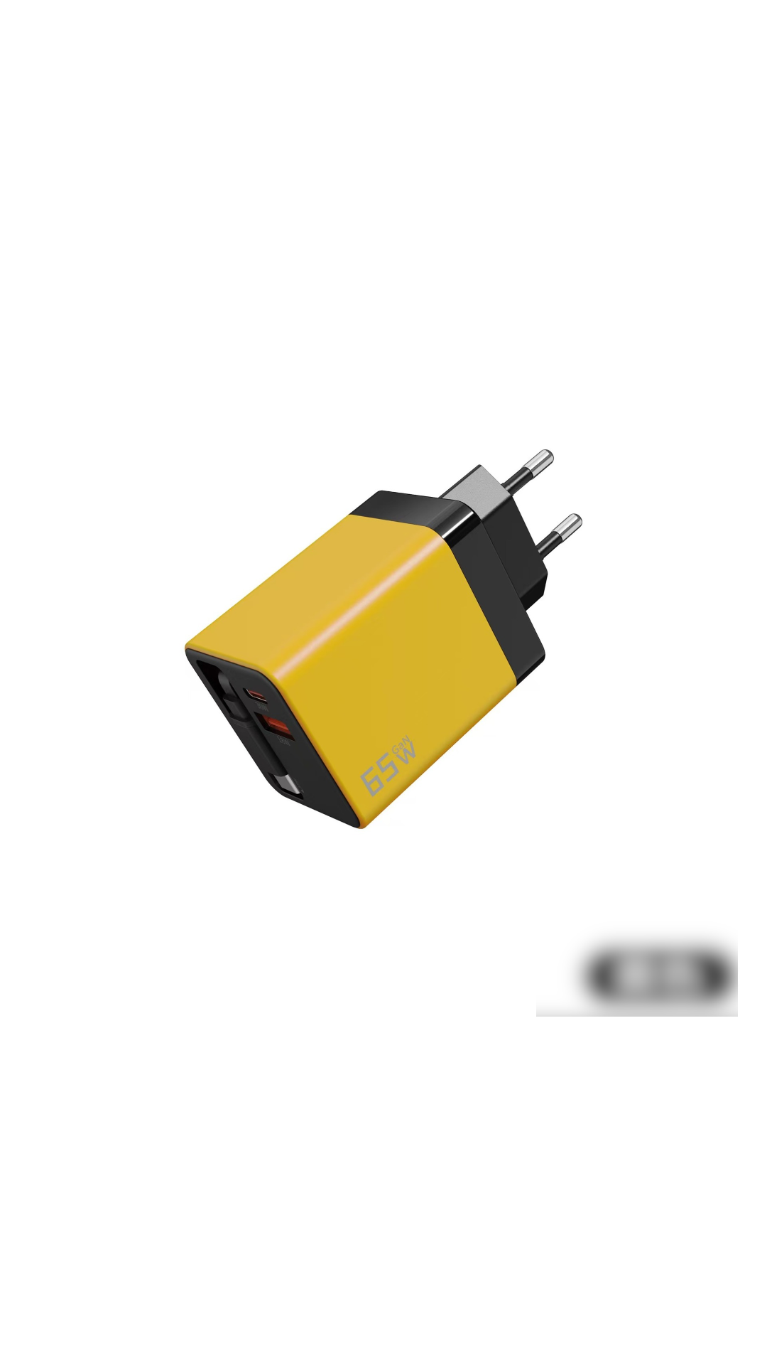 ⚡ 65W Fast Charger with Built-In Retractable USB-C Cable