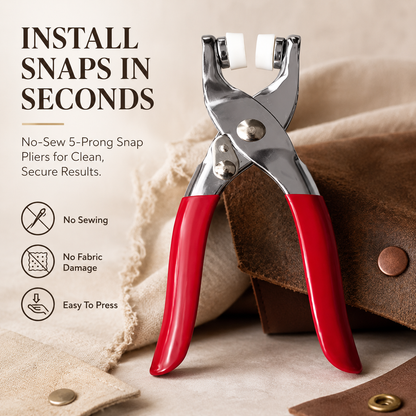 Hand Press Invisible Snap Fastener Installation Tool