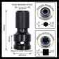 🔧 Quick-Release 1/2-Inch to 1/4-Inch Hex Socket Adapter