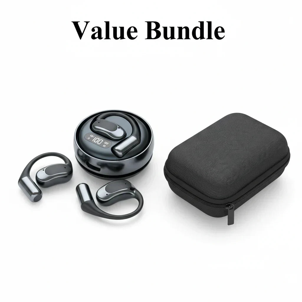 ⏳Limited time offer!🎧 Open-ear headphones with 72-hour battery life, secure fit for workouts and commutes ✨