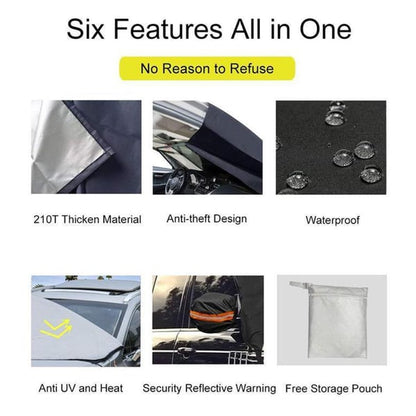 ❄️☀️ 50% OFF! Windshield Anti-Snow & Anti-Frost Cover with Mirror Protection – Ready-to-Drive in Any Weather!🔥