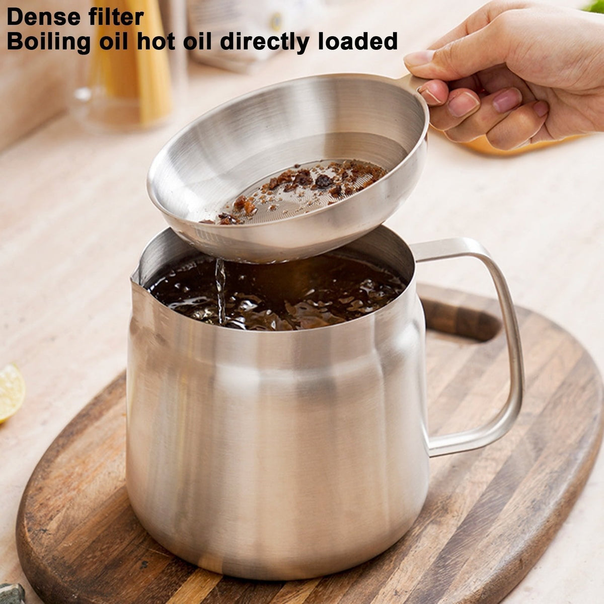 🍳 2-in-1 Stainless-Steel Frying & Oil-Straining Pot Set
