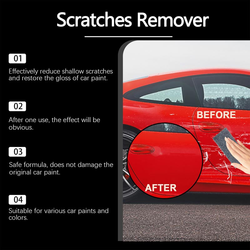 🎁Hot sale ✨Car Scratch Remover Wax with Nano Cloth
