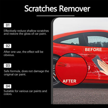 🎁Hot sale ✨Car Scratch Remover Wax with Nano Cloth