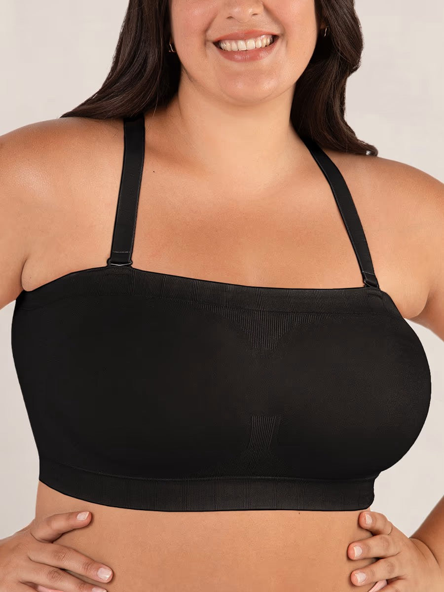 ⛱️Last day: 50% off for a limited time🤩🔥Convertible Strapless Bandeau Bra with Wireless Comfort, Anti-Slip Grip & Removable Straps