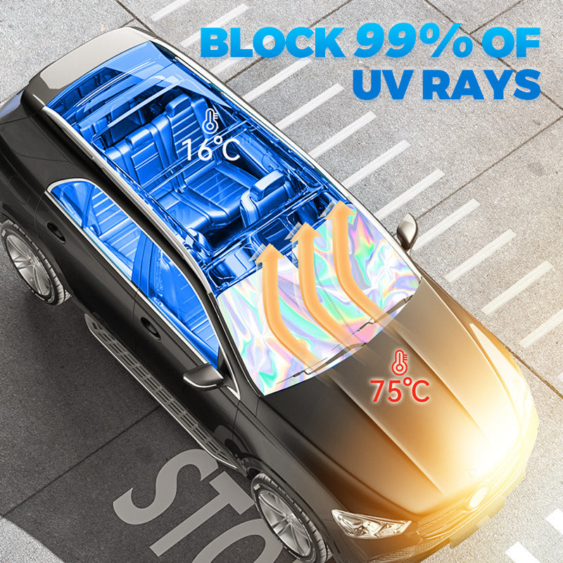 💎 Blocks 99% Heat & UV, Foldable Design for Instant Cool Interior & Dashboard Protection ☀️🚗