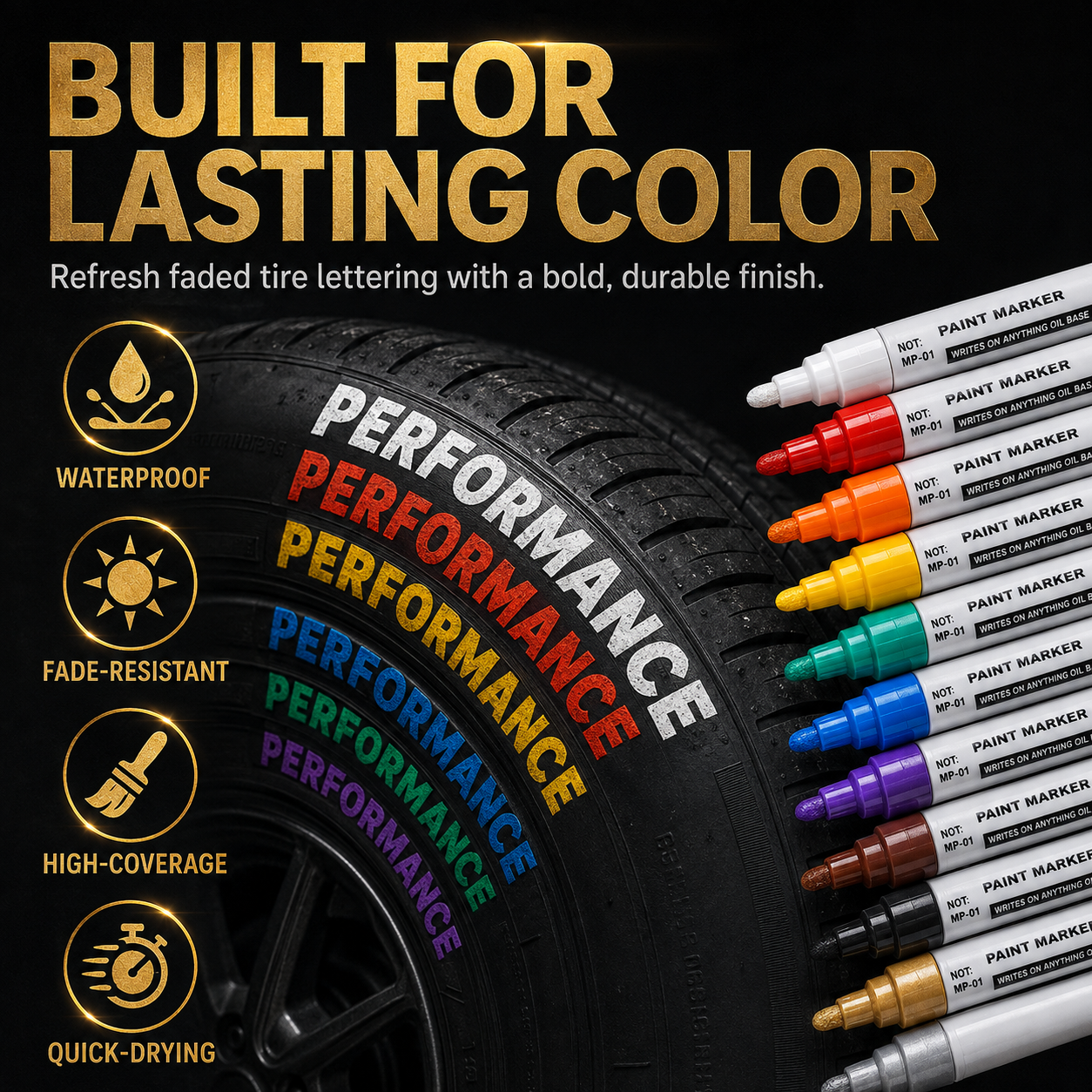 Oil-Based Waterproof Tire Marker Pen