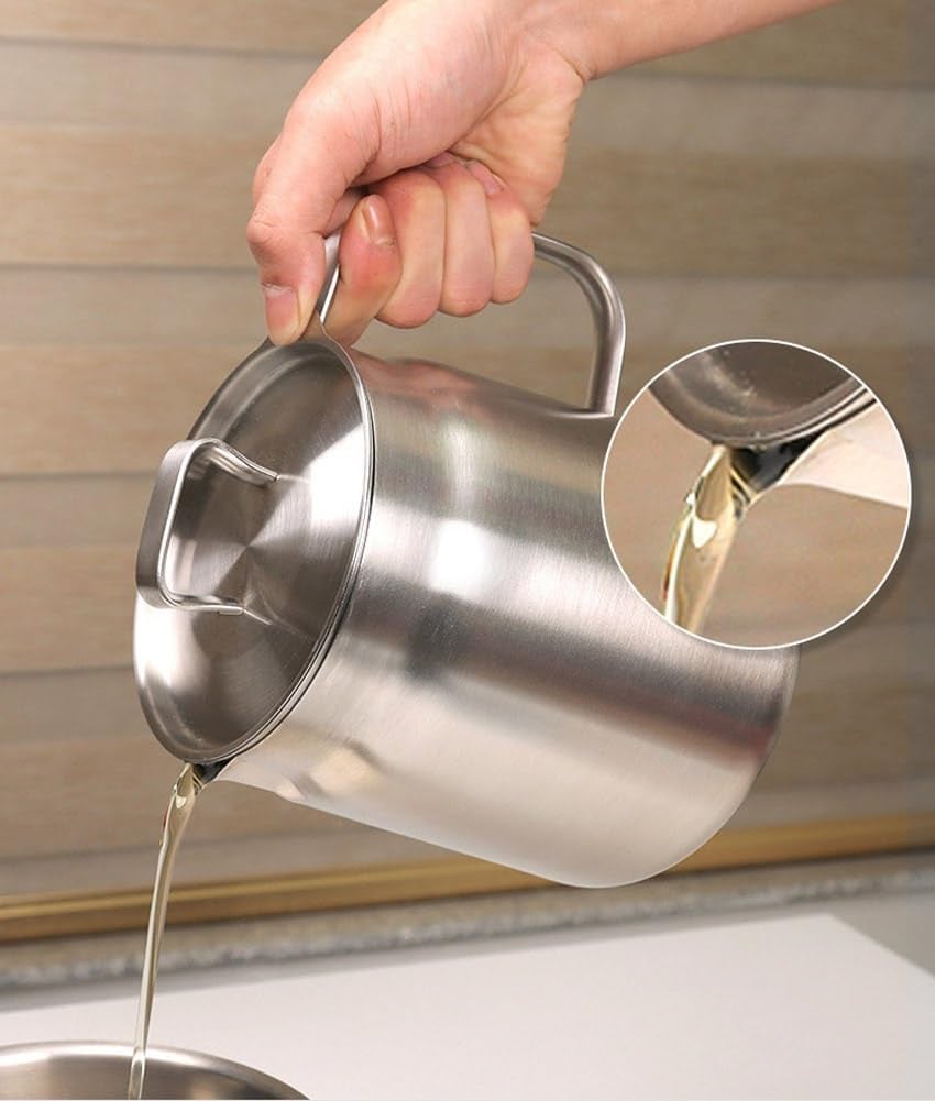 🍳 2-in-1 Stainless-Steel Frying & Oil-Straining Pot Set