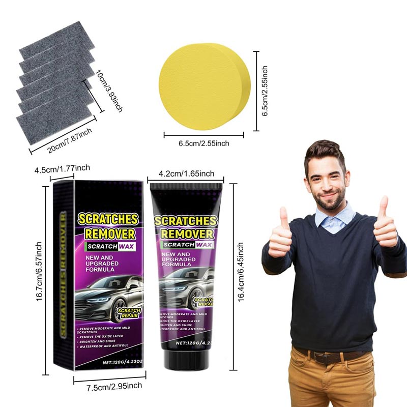 🎁Hot sale ✨Car Scratch Remover Wax with Nano Cloth