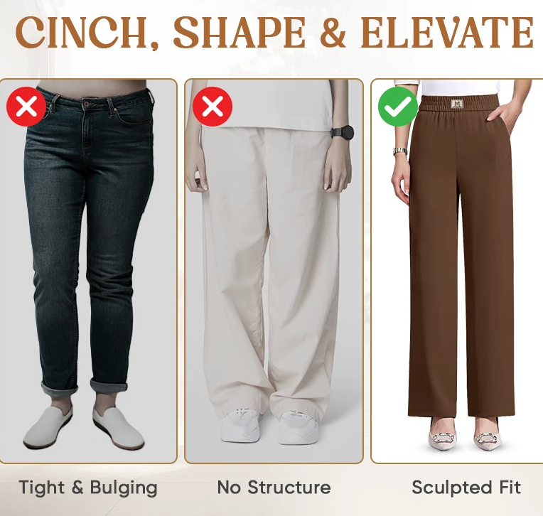 👖Three Lengths Available🌷LAST DAY SALE 50% OFF!!💥Perfect Drape High Rise Pull-On Stretch Pants