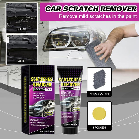 🎁Hot sale ✨Car Scratch Remover Wax with Nano Cloth