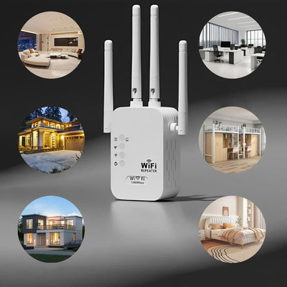🥳2026 HOT SALE🥳💞50K+ SOLD!🚀📶 Dead Zones? Gone for Good! 1200Mbps WiFi Extender – Covers 10,000 sq.ft & 50 Devices. 🏡✨