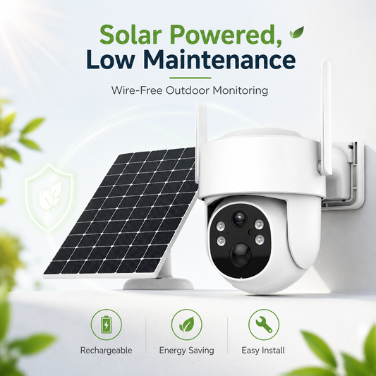 Solar Powered 360° WiFi Security Camera