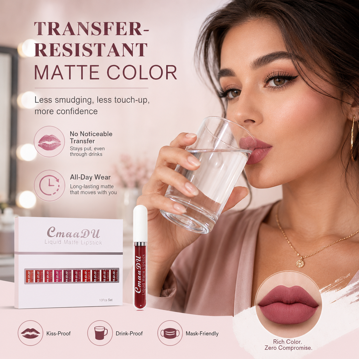 💋 10-Color Matte Liquid Lip Set