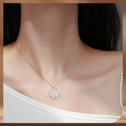 🌙Bright Night: Moon Star Necklace✨