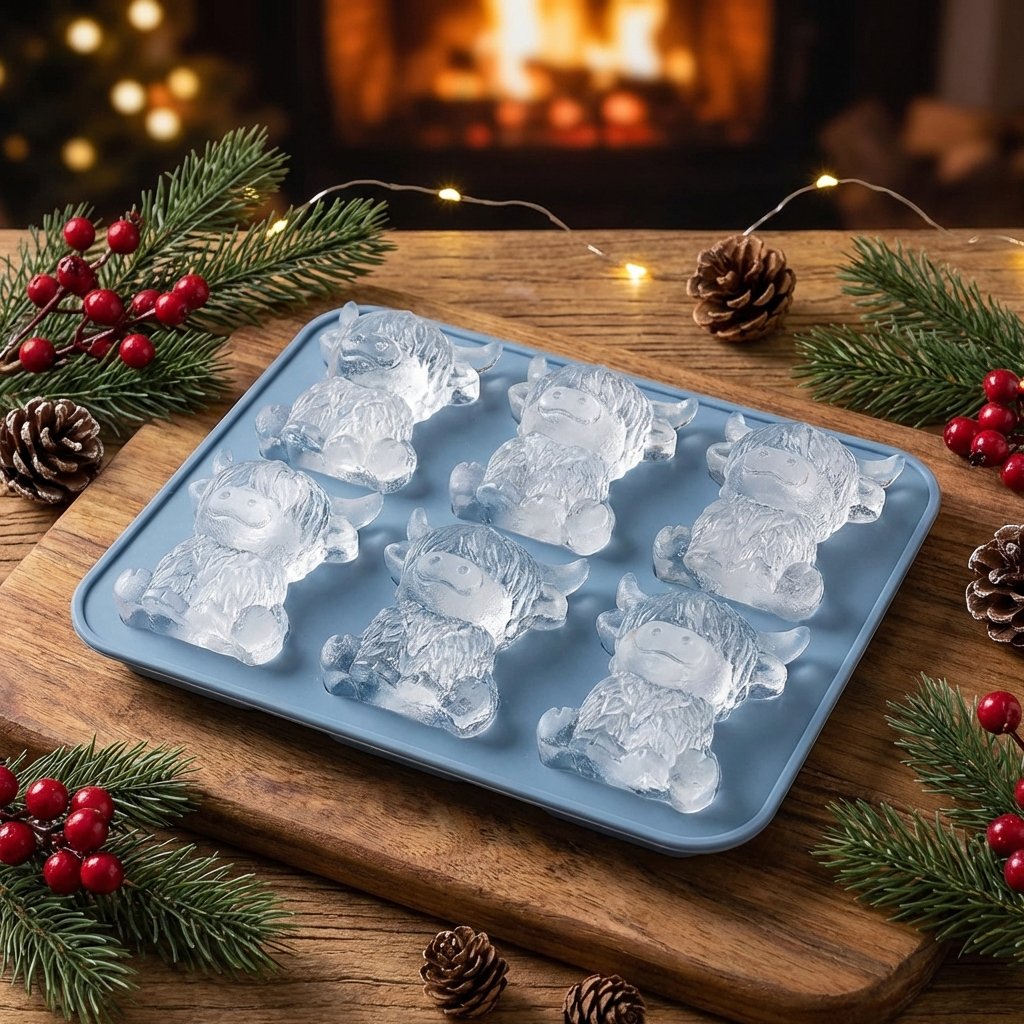 ⏳LAST DAY SALE 50% OFF⚡🐮 Mini Highland Cow Ice Cube Mold – Cute 3D Ice for Drinks, Parties & Gifts