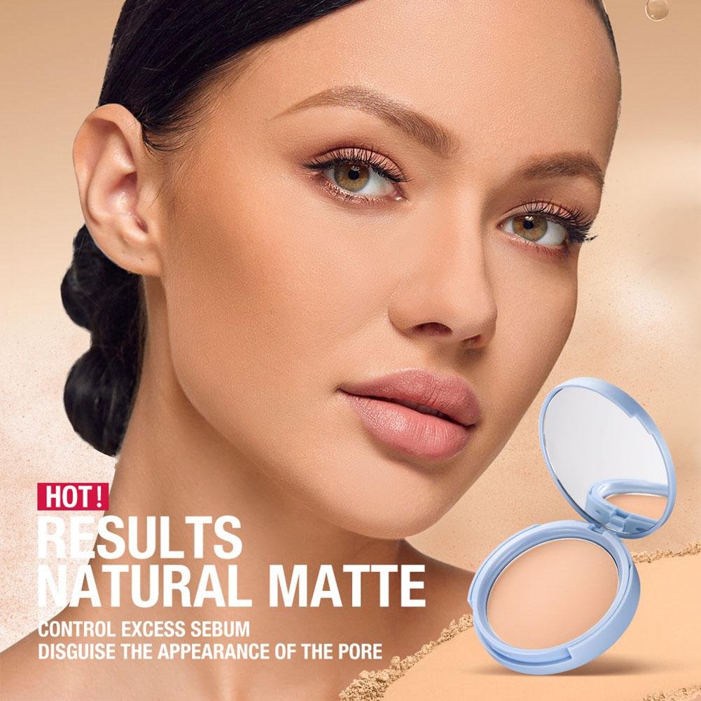 💙 Matte Oil-Control Pressed Powder Duo