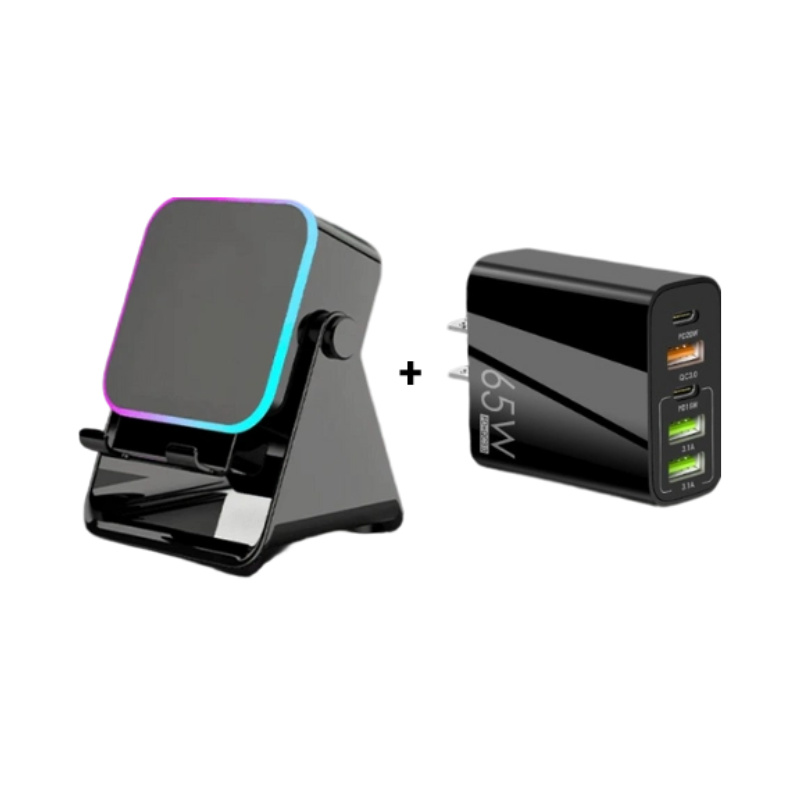 🔊 5-in-1 Bluetooth Speaker with Induction Charging & Adjustable Phone Stand