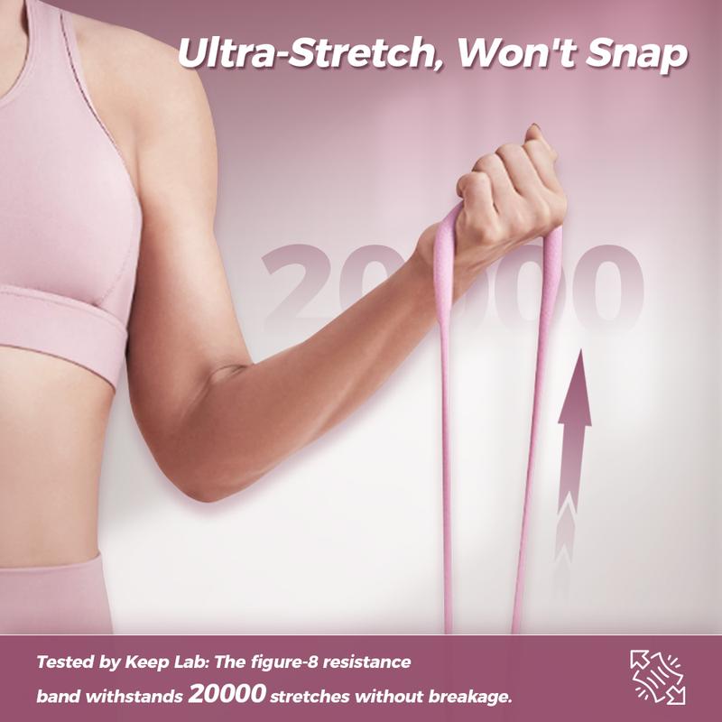🎁Final Hours Flash Sale $22.99!!⚡Figure 8 TPE Resistance Bands – Yoga & Gym Training Gear