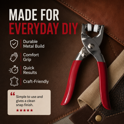 Hand Press Invisible Snap Fastener Installation Tool