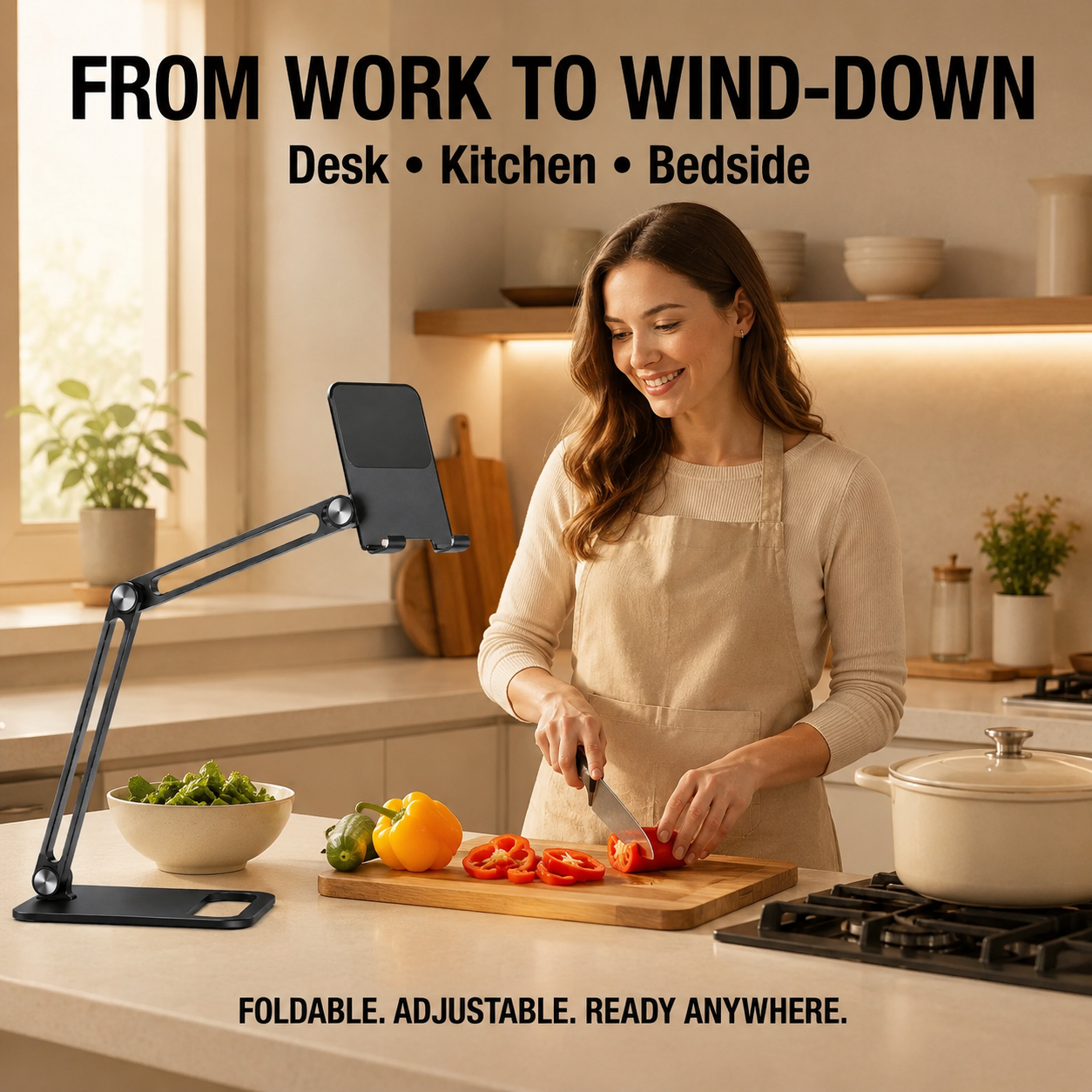 Aluminum Folding Desktop Tablet Phone Stand