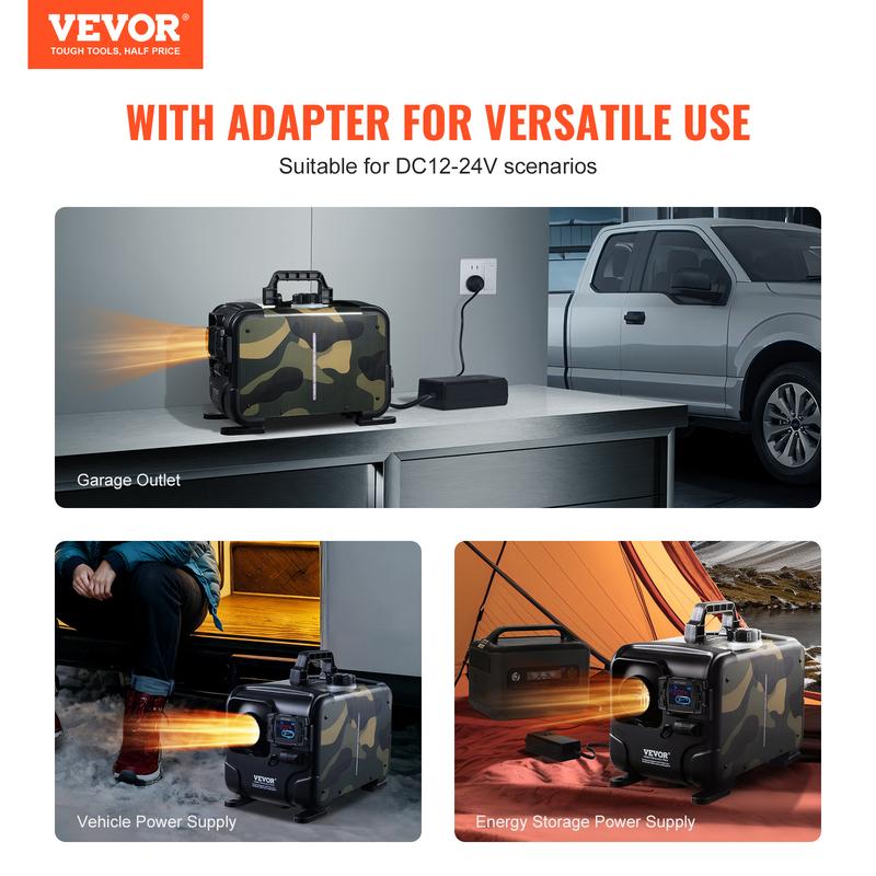 📢📢50% OFF!!⏰8 kW diesel heater, 12 V/24 V all-in-one diesel air heater, Bluetooth app control, remote control and display, CO alarm, rapid heating📢📢50% OFF!!⏰